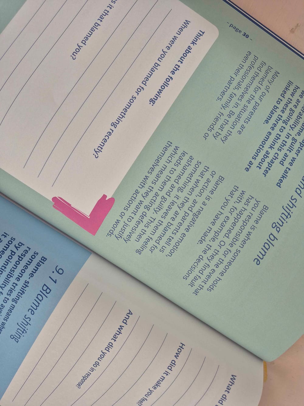 Inside pages from the Story of Your Life workbook