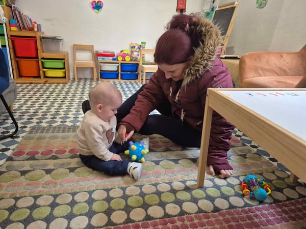 Mums and babies at a group